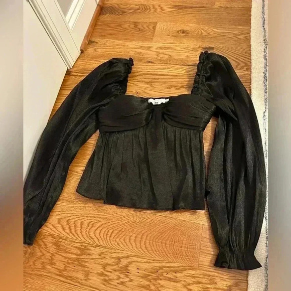 ASTR The Label Irene Top Blouse Black size Medium - Picture 9 of 11